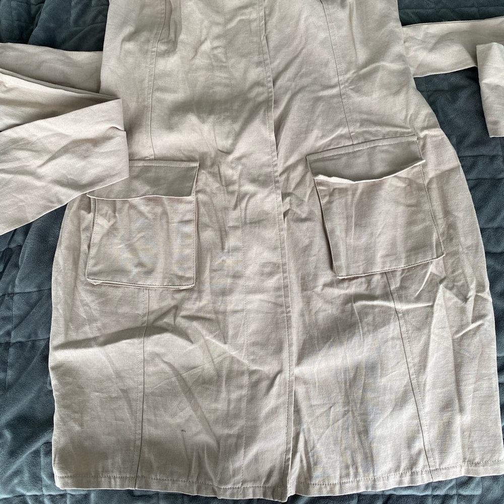 Cargo bodycon strapless dress